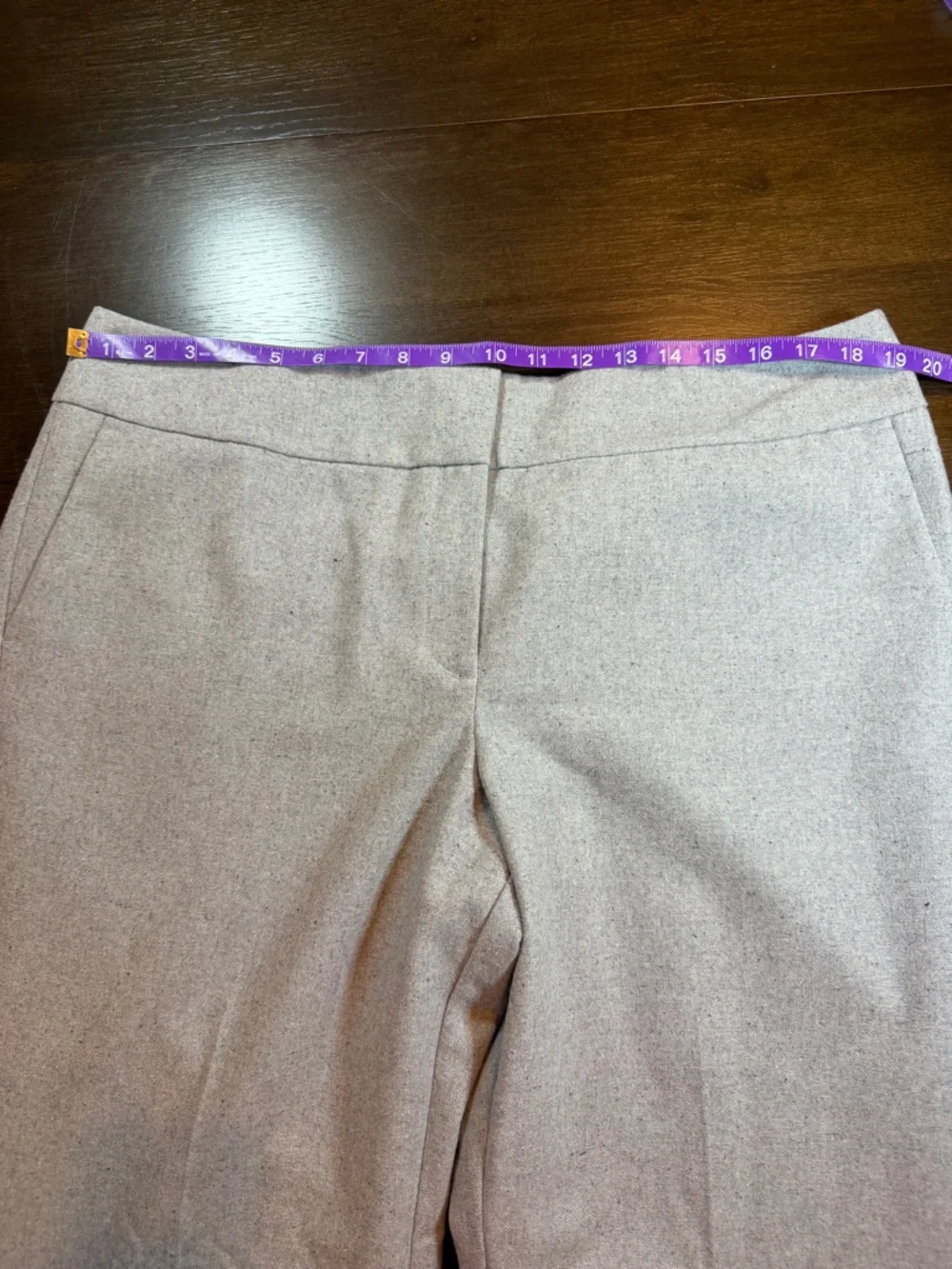 NWT Ann Taylor Wool Lined Trousers Curvy Fit Speckled Gray